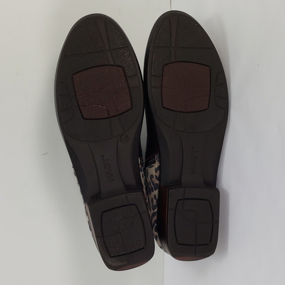 NAOT HELM BROWN LEATHER CHEETAH PRINT SUEDE SIDES ZIP BOOTIES WOMEN'S 42 L 11 - Picture 9 of 11